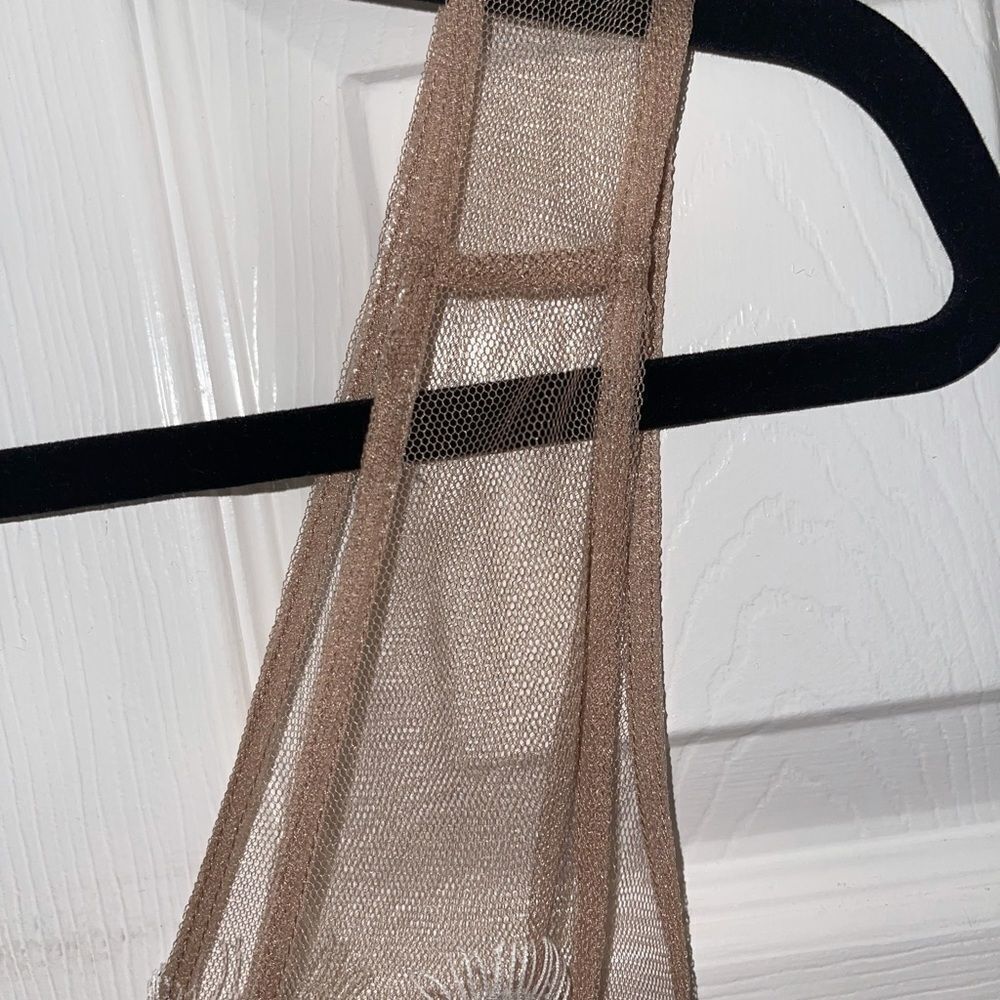 Beige And White Lace Flower Dress Beige And White… - image 8